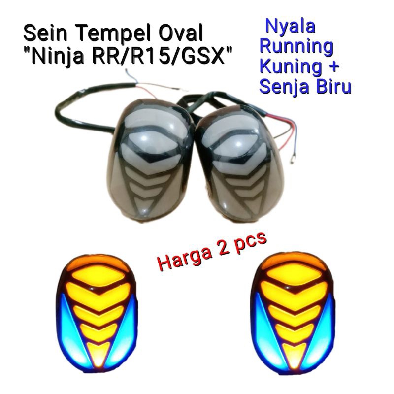 Sein tempel oval Ninja150 RR/R15/R25/Ninja250/Gsx ( Nyala Running + Senja)