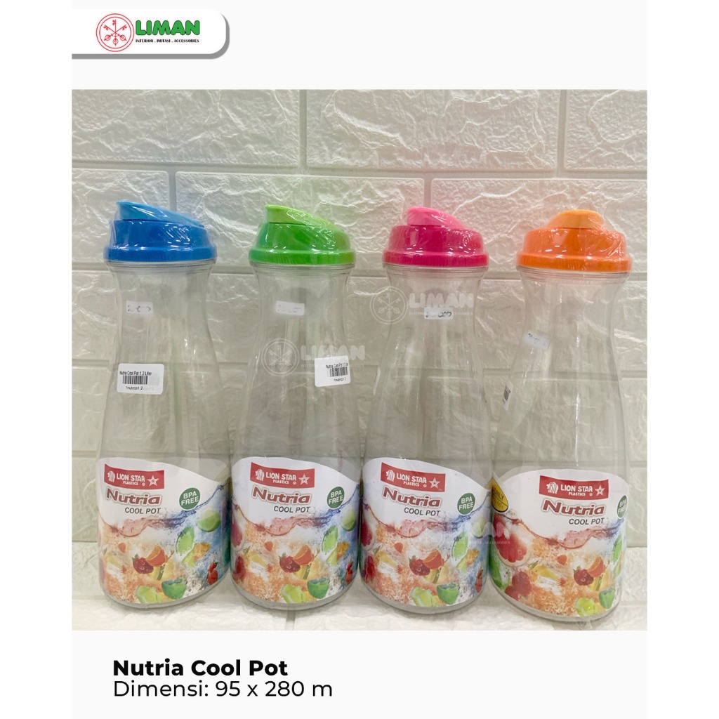 Botol Minum Lion Star L-25 Nutria Cool Pot 1.2 L Botol Minum Kulkas