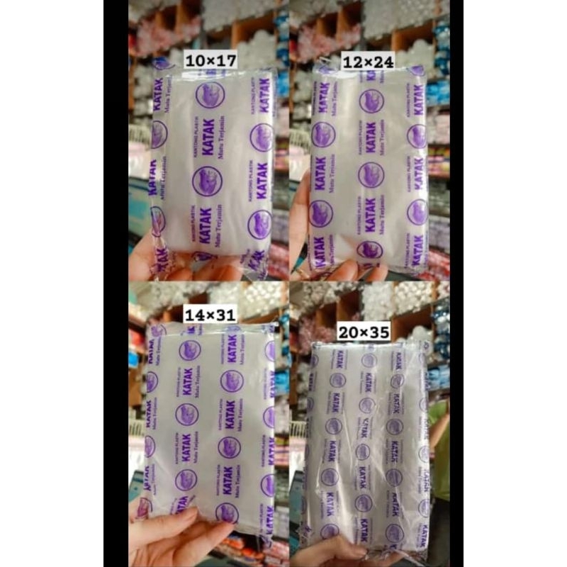 Plastik Buram Tipis KATAK UNGU 10x17 12x24 14x31 20x35