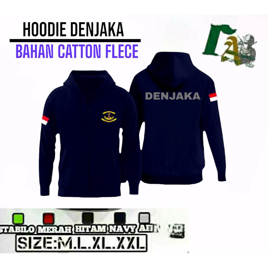 Jaket Zipper DENJAKA terbaru / Jaket resleting DENJAKA / Bahan catton Flece premium