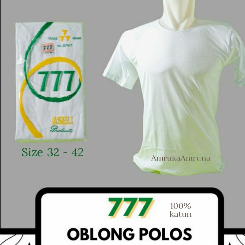 Kaos Oblong 777 Kaos Oblong Pria 777 Kaos Oblong Haji Pria 777 Oblong 777