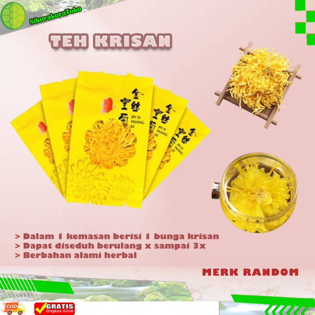 

(SKR) TEH KRISAN Golden CHRYSANTHEMUM Flower Tea Kembang Teh Bunga Krisan Asli Dried Herbal Sachet