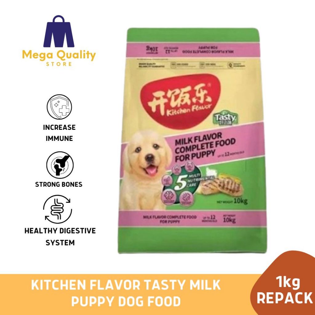 Kitchen Flavor Tasty Milk Puppy Dog Food Repack 1kg