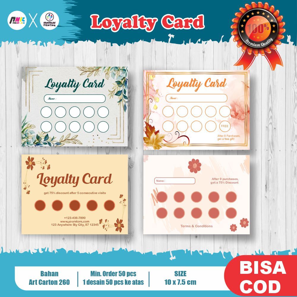 Kartu loyalty custom, kartu member custom, cetak kartu member custom, kartu loyalty, loyalty card