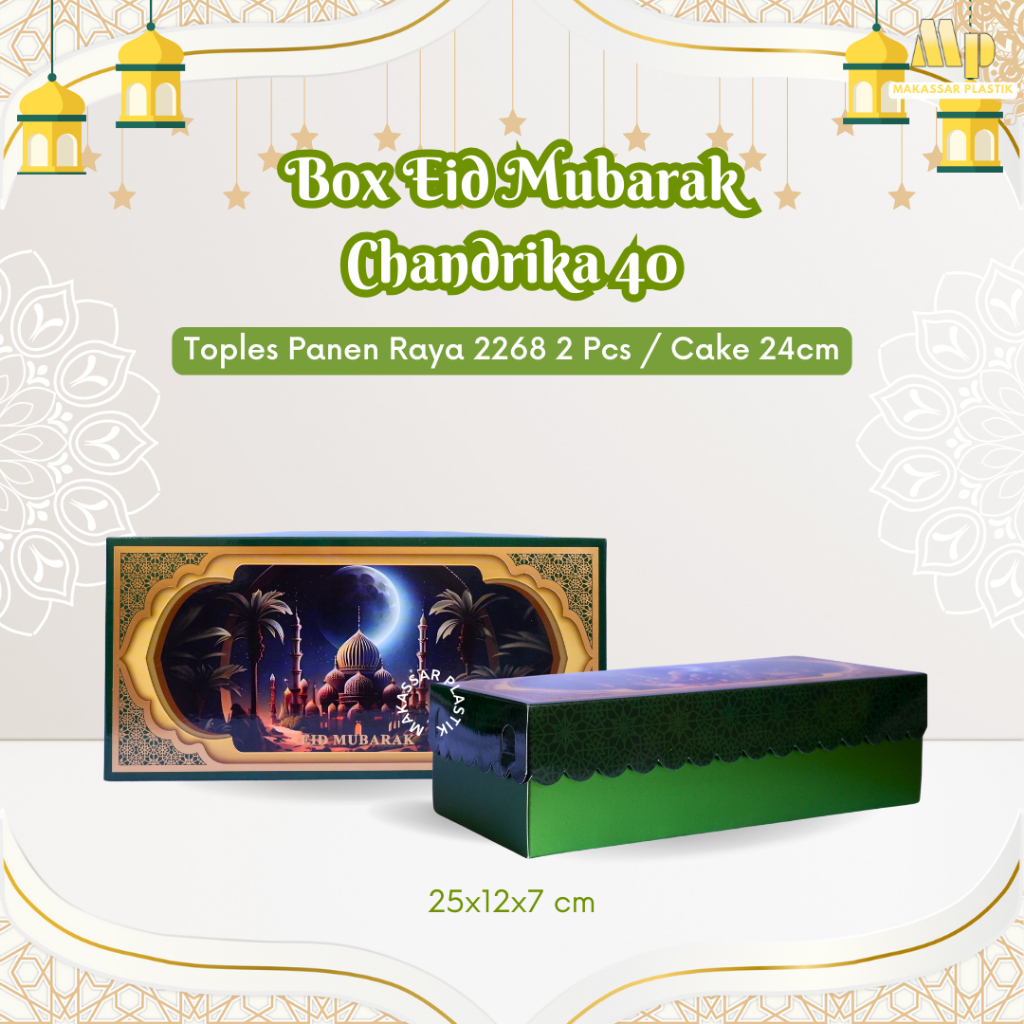 

Box Hampers Idul Fitri Eid Mubarak Chandrika 40 @10 Pcs