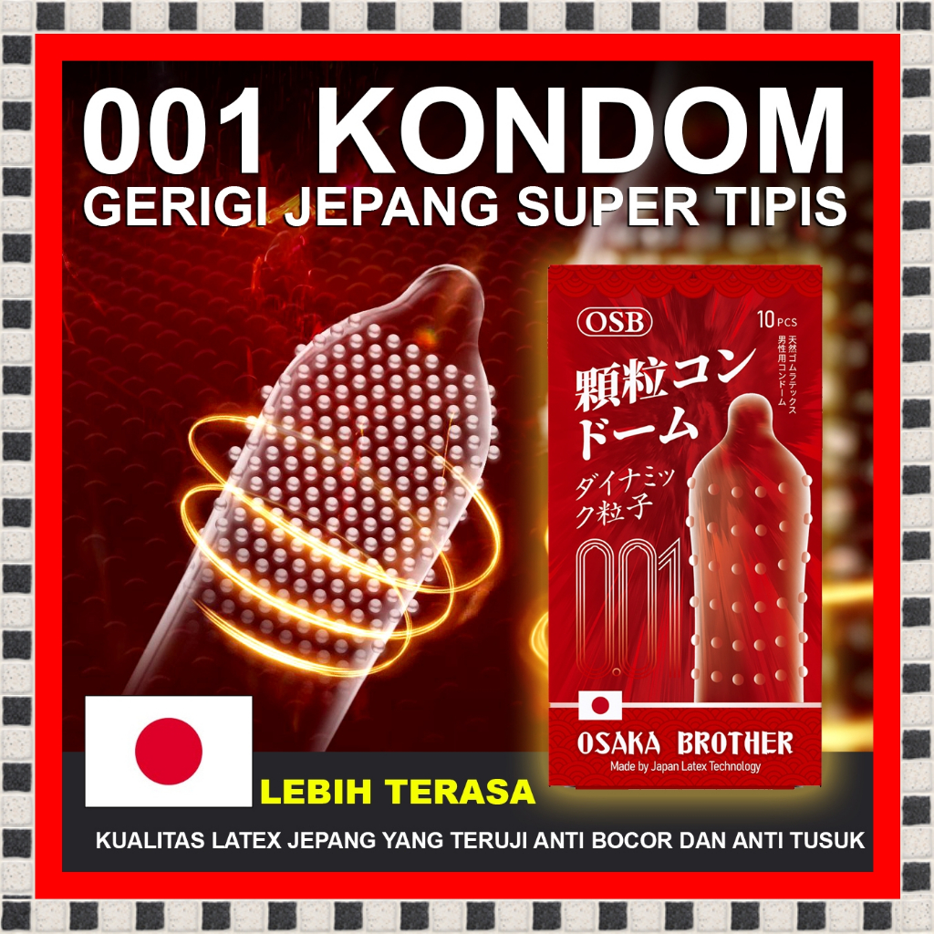 Kondom OSB Osaka Brothers Original - Gerigi Pipa Tipis Super Elastis - Privasi Terjaga Pengiriman Am