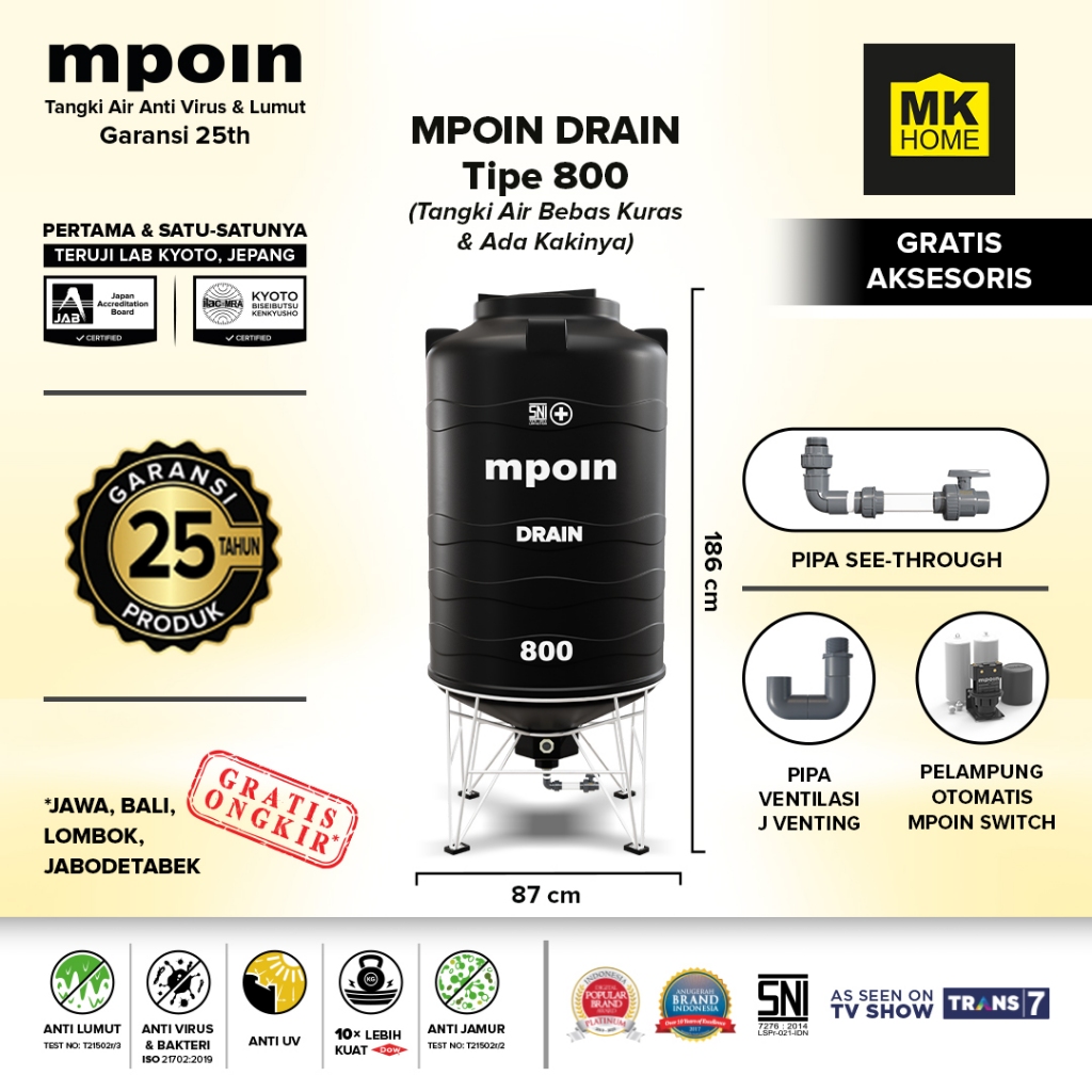 MPOIN D800 750L DRAIN SERIES TANDON AIR/TOREN AIR/TANGKI AIR