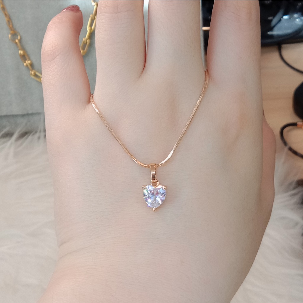 La Vienne - Kania - Liontin dan Kalung Titanium Wanita Anti Karat - Perhiasan Perempuan Mewah dan El