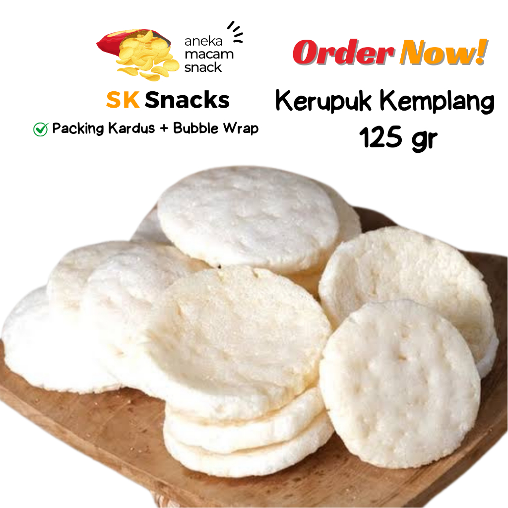 

KERUPUK KEMPLANG IKAN TENGGIRI PALEMBANG / BERAT 125 GRAM / KERUPUK IKAN