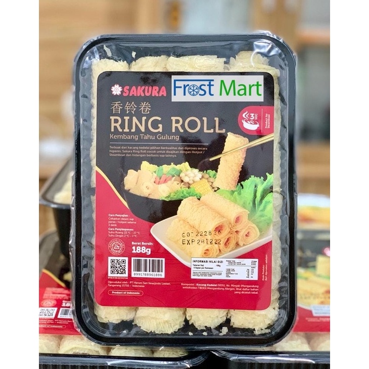 

PENJUALAN CEPATBEST SELLER Sakura Ring Roll Steamboat Kembang Tahu Gulung 188Gr