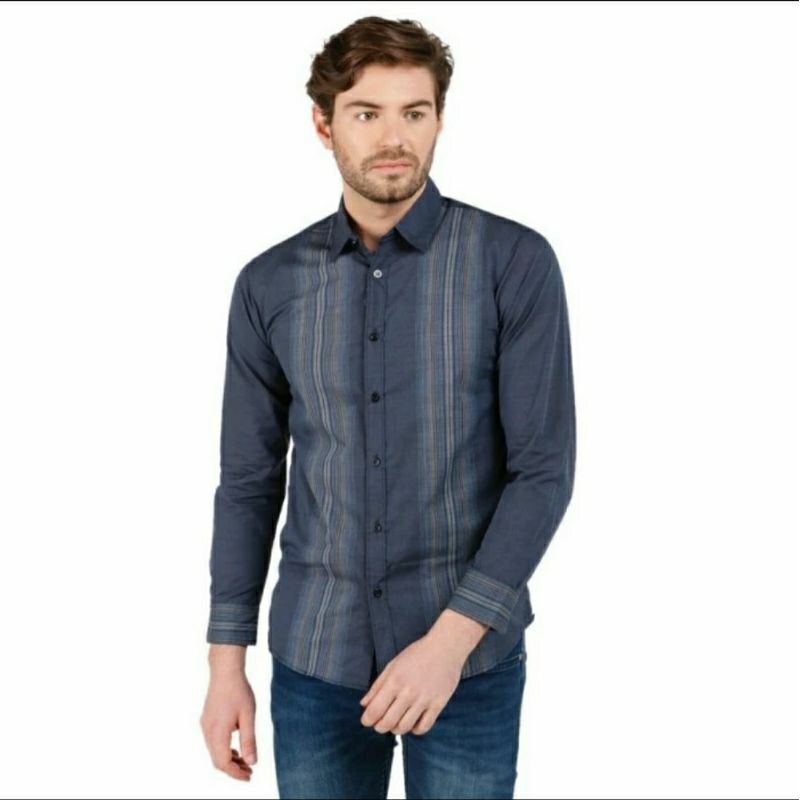 Promo - Kemeja Pria - Kemeja Flanel Hommes Apparel Lengan Panjang HM 136 Cotton Premium - L