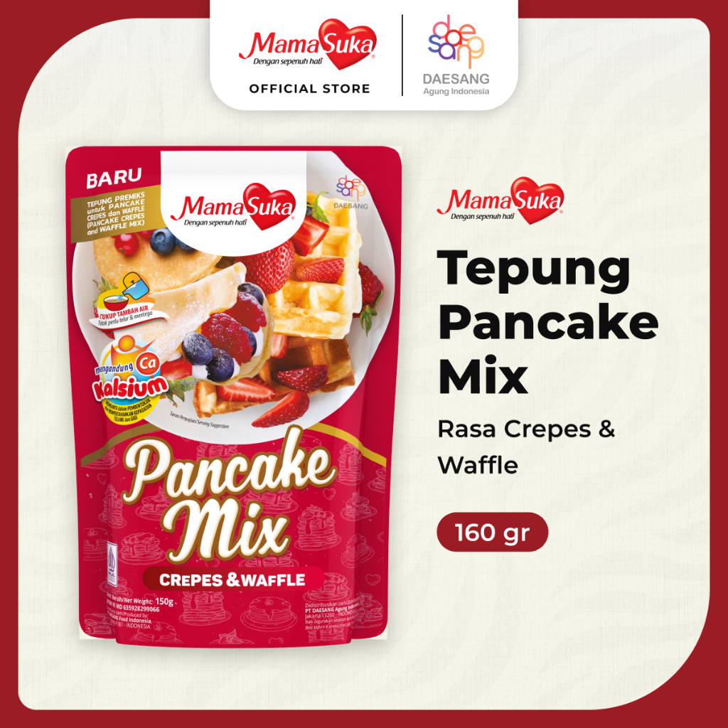 

MamaSuka - Tepung Pancake Mix Crepes & Waffle 150 gr