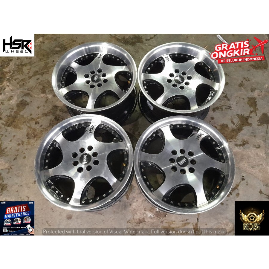 READY STOK VELG RACING SECOND MODEL GANGNAM RING 17 LEBAR 7.5/8.5 HOLE 8X100/114.3 OFFSET 42 WARNA B