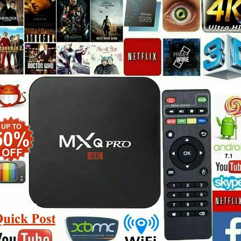 TV Box Android Smart MXQ PRO 4K RK3229 1G8G H264H265