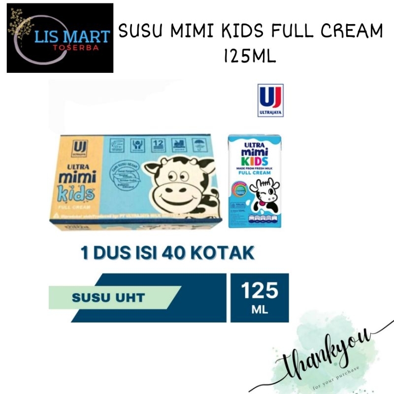 

Susu Ultra Mimi Kids FULL CREAM 125 ML | 1 Dus / Karton | Isi 40