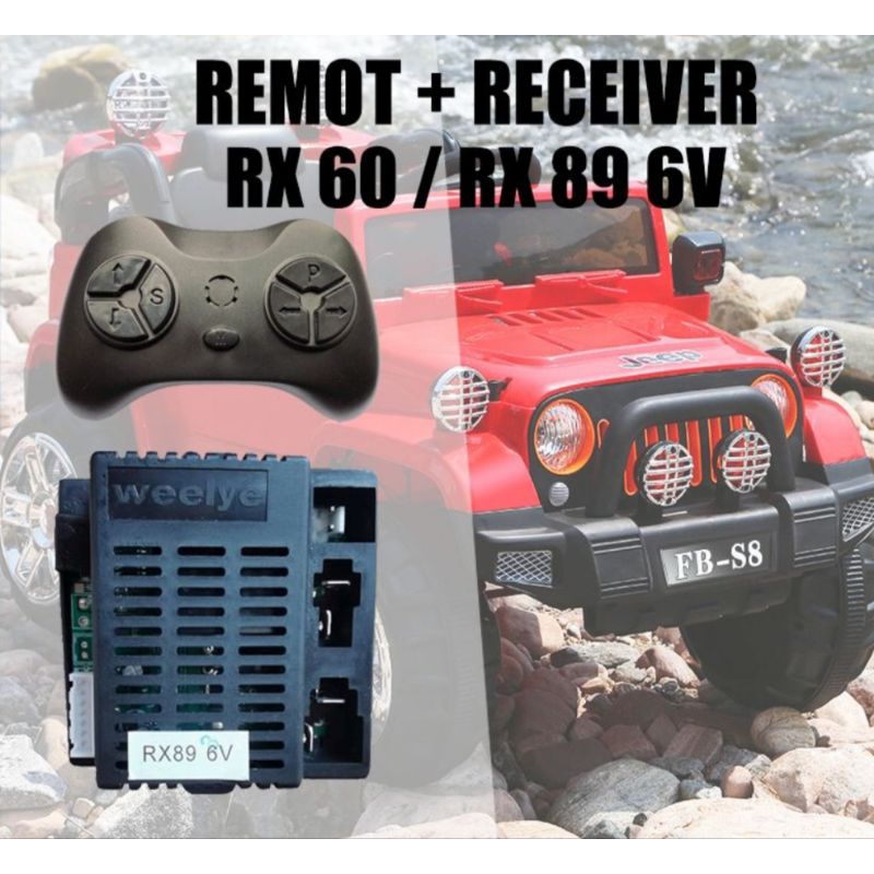Remot Reciver 6V Wellye RX60/89 Mobil mainan aki