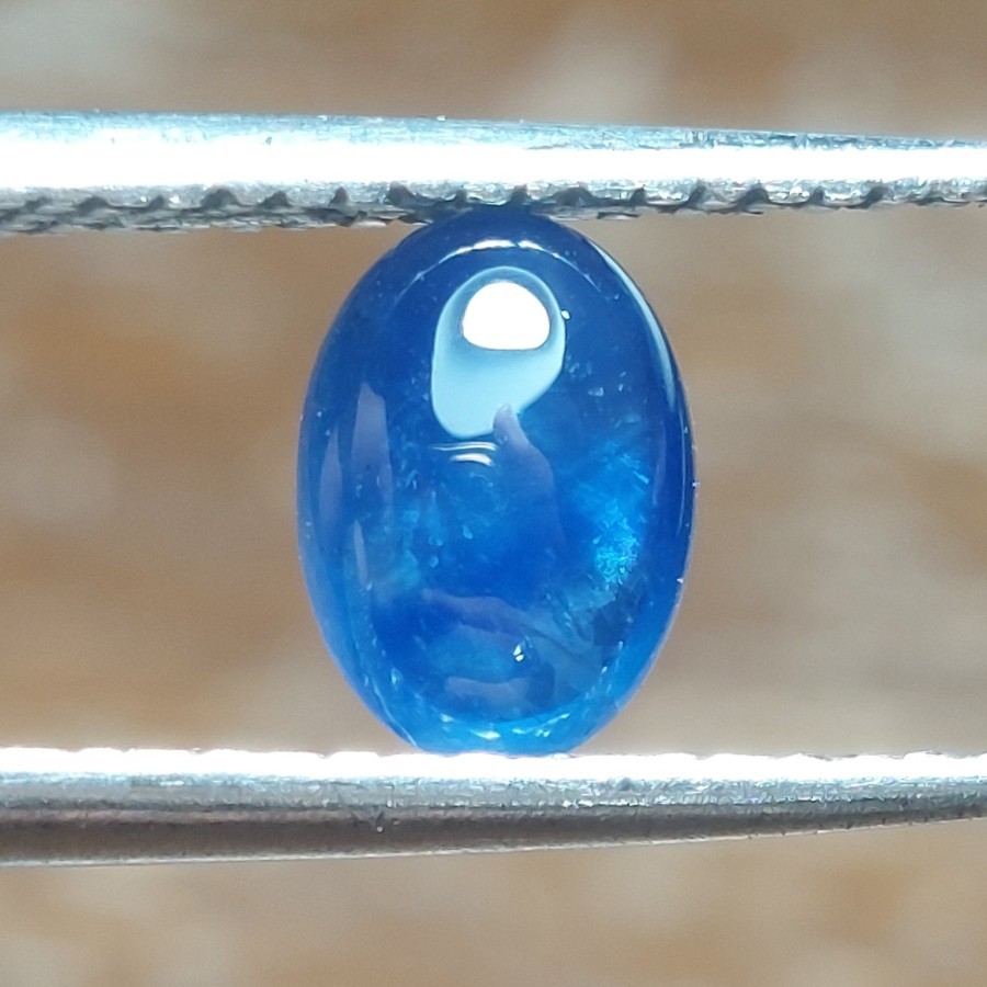 Natural Blue Sapphire Corundum Batu Safir Similar Royal Cabochon Asli