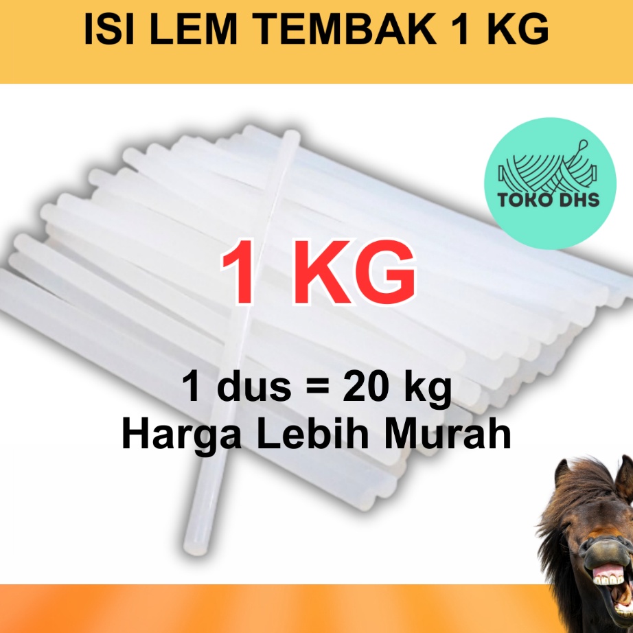 

1 KG Isi Lem Tembak Kiloan Lem Bakar Kiloan Glue Gun Refill Lem Lilin Tembak Kecil Besar 1 KG