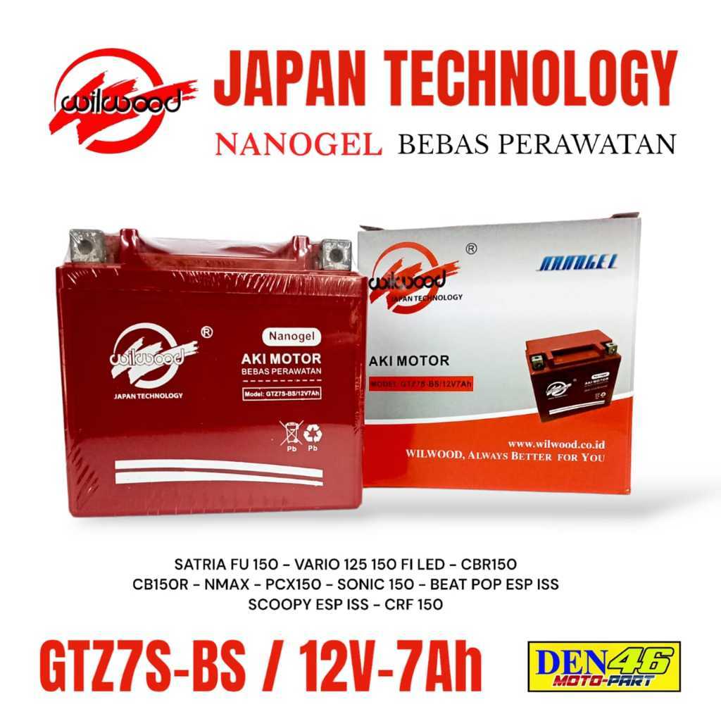 AKI MOTOR KERING GTZ7S 12V 7AH AKI MOTOR - SATRIA FU VARIO 125 150 CBR 150 BEAT POP ESP ISS SCOOPY F