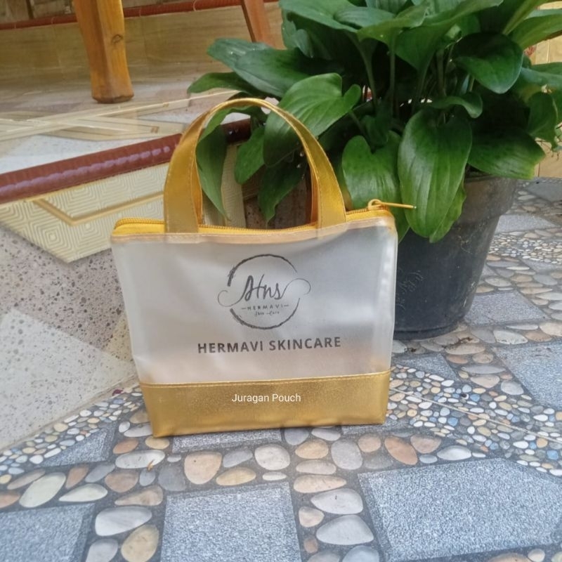 POUCH KOMBINASI BURAM FUJI SKINCARE CUSTOM/Pouch Skincare Murah Unik Custom/Tas Skincare Murah Unik/