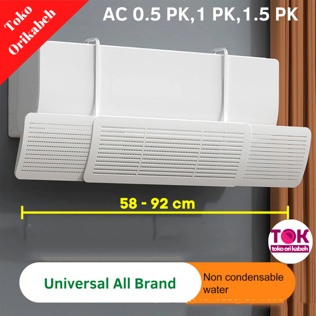 Cover Penahan Hembusan Angin Indoor AC Penghalang Hembusan AC Kamar Rumah Kantor Talang AC Reflektor