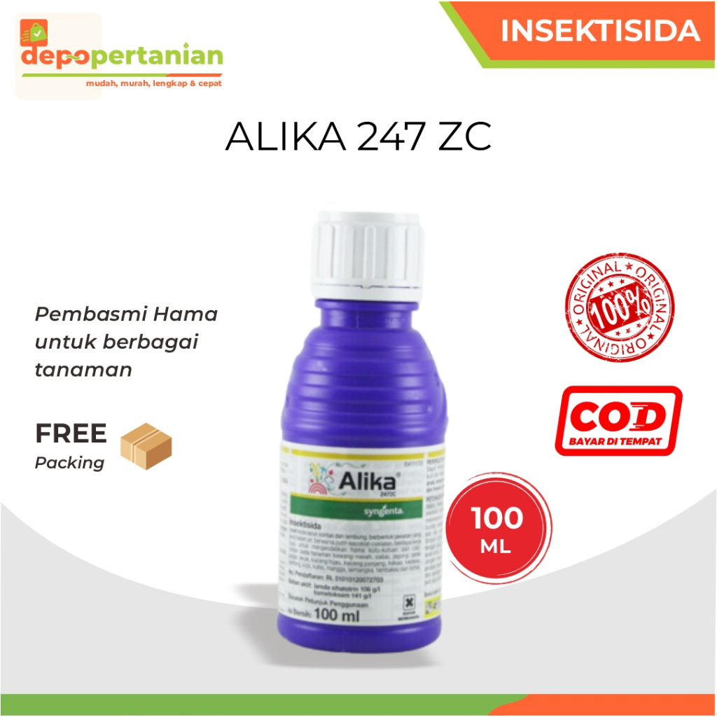 Depo Pertanian - Insektisida Alika 247 ZC 100ml Obat Pembasmi Hama Kutu dan Ulat Syngenta