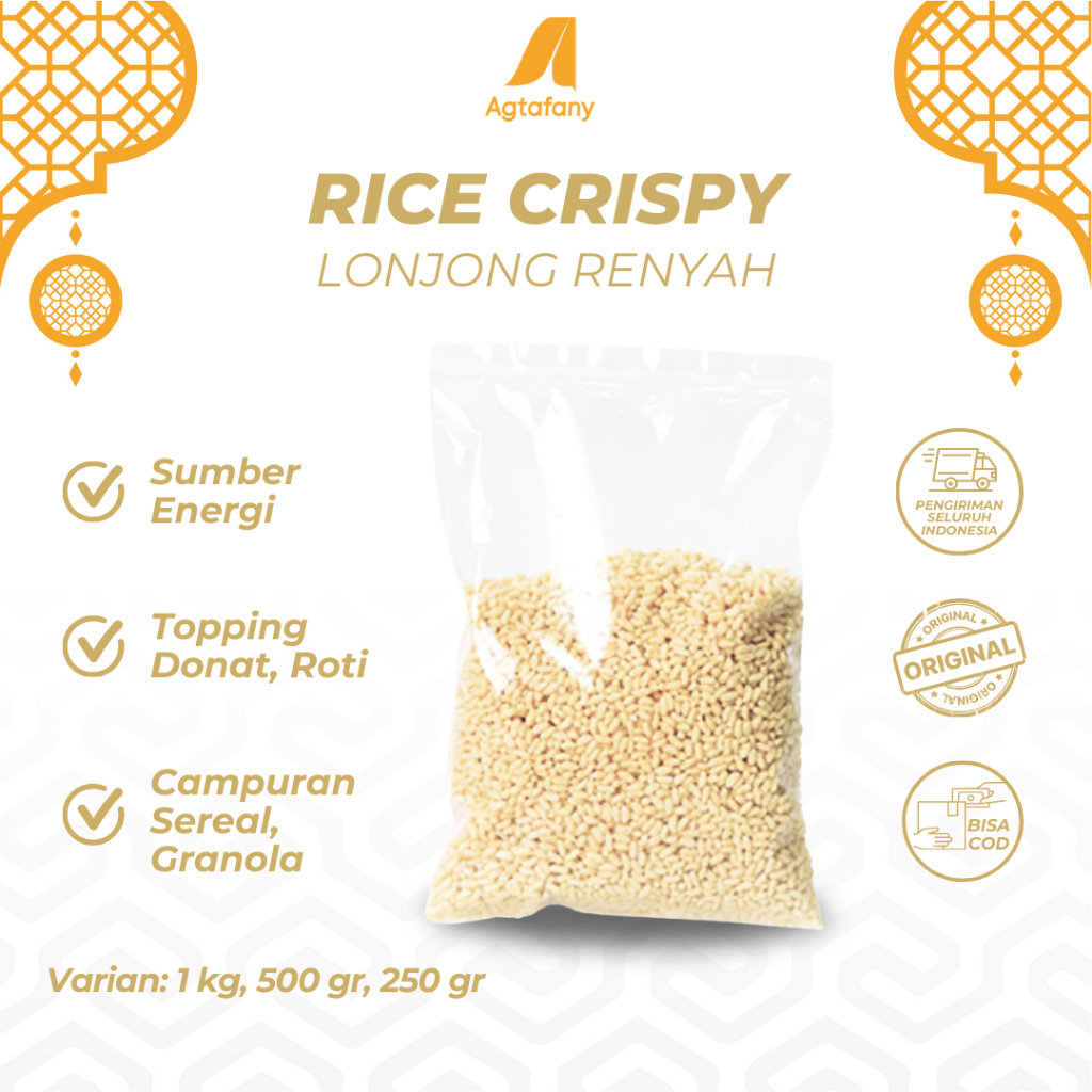 

Rice Crispy Lonjong 500 gr | Beras Krispi Putih Renyah Sereal Premium