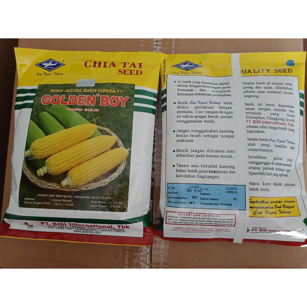 BIBIT JAGUNG MANIS GOLDEN BOY 250 GRAM BIBIT JAGUNG HIBRIDA F1