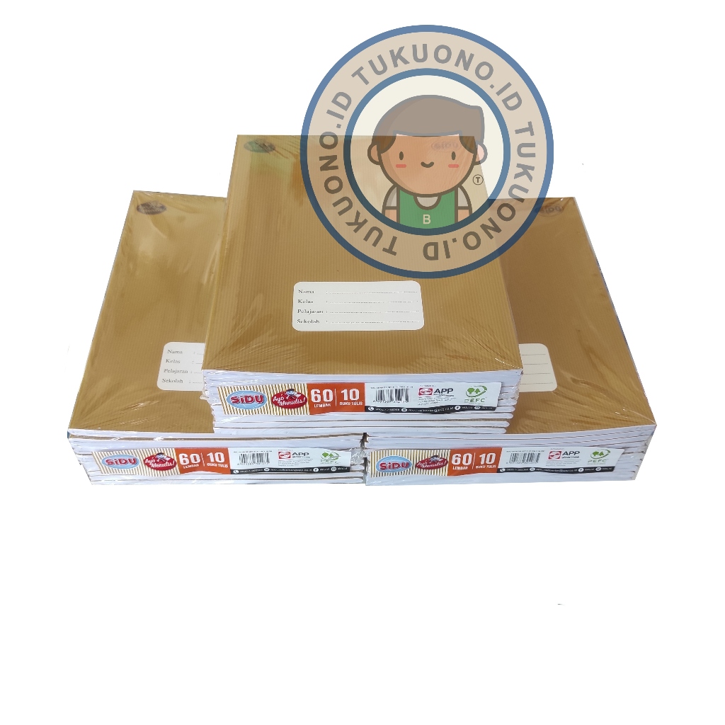 

(1 PACK) SIDU BUKU TULIS KRAFT 60 Lembar SAMPUL COKLAT | 1 PACK isi 10 Buku | KWARTO