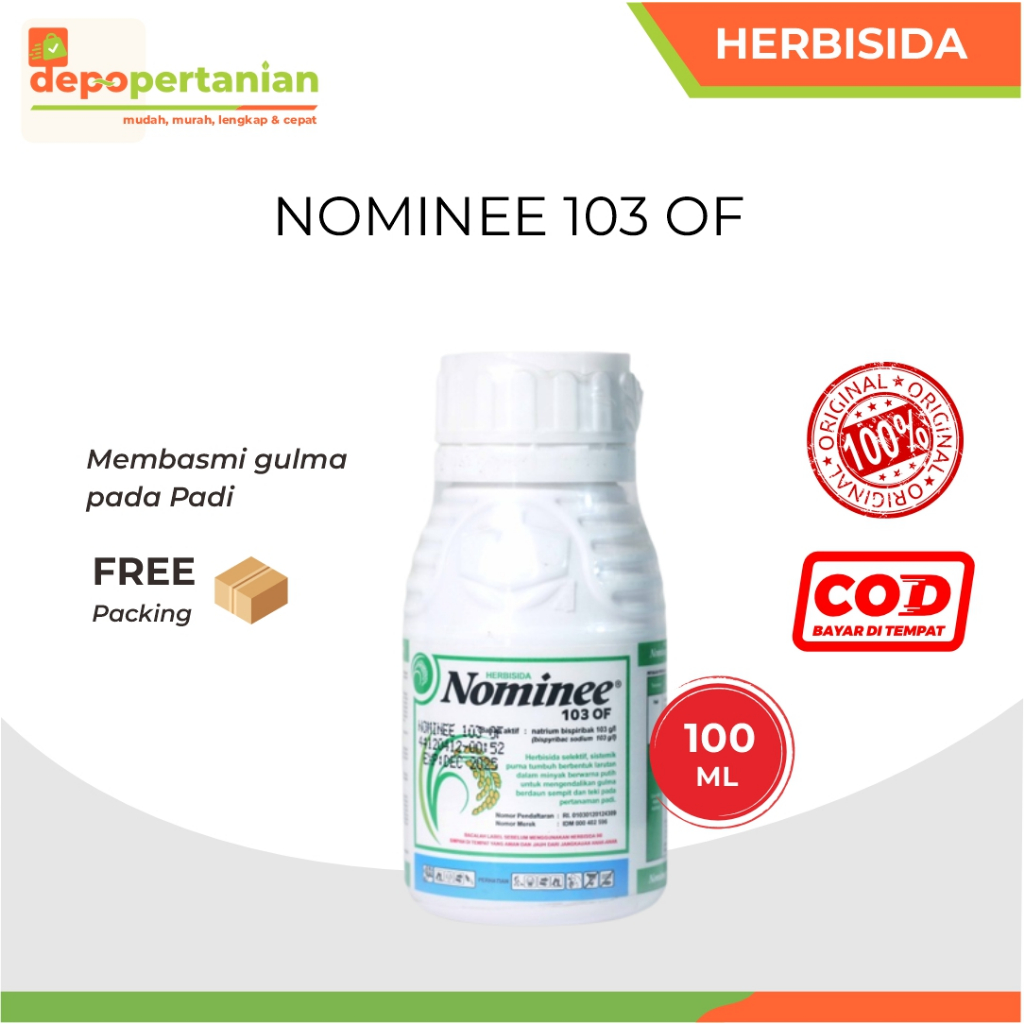 Depo Pertanian - Nominee 103 OF 100 ml Herbisida Sistemik Selektif Obat Pembasmi Gulma Rumput Padi S