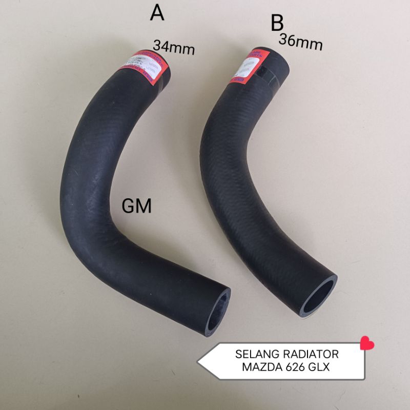 SELANG RADIATOR MAZDA 626 GLX ATAS, BAWAH