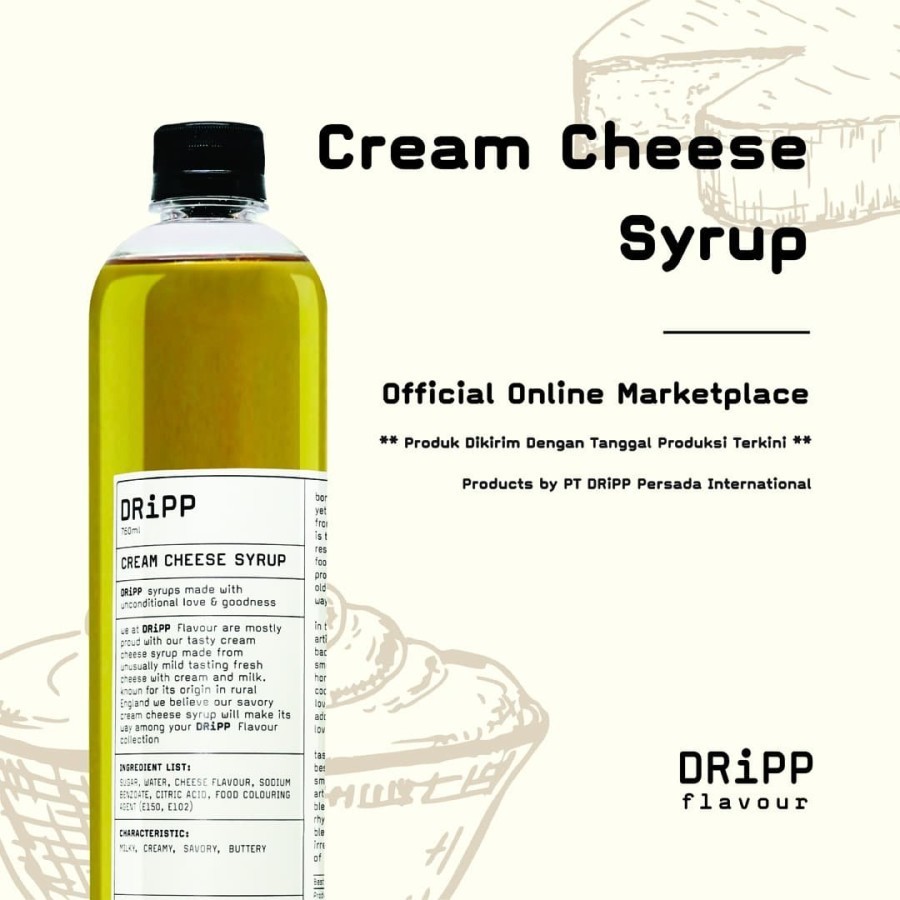 

DRiPP Cream Cheese Flavour Syrup (Sirup Rasa Krim Keju)