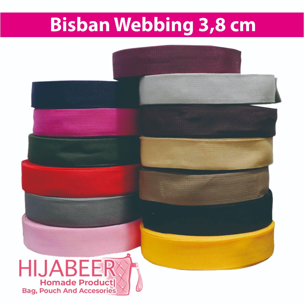 Bisban Webbing 3,8 cm KRB / Tebal / 3 meter
