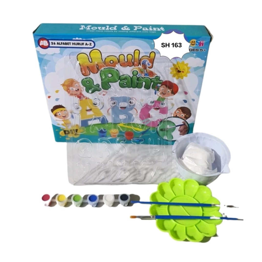 Mainan Edukasi Mould & Paint Mencetak dan Mewarnai Alfabet Huruf SH163