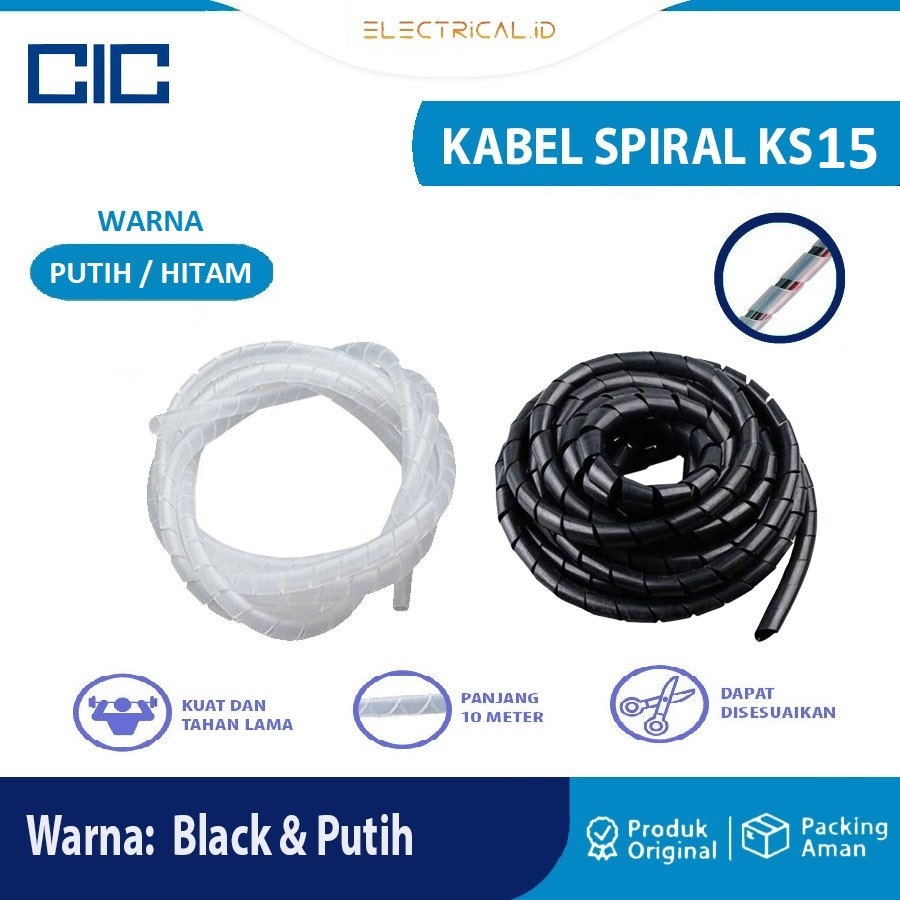 Kabel Spiral KSS KS 15 (Putih/ Hitam)