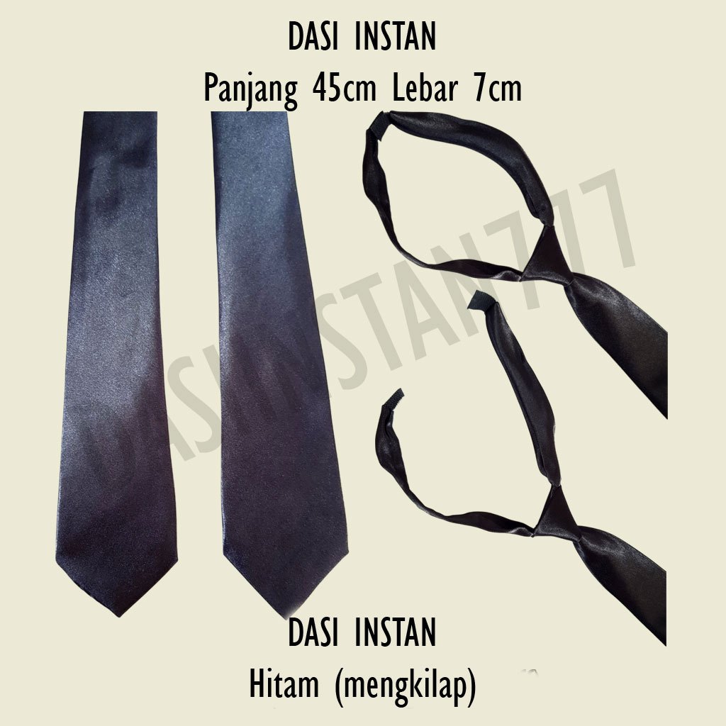 DASI HITAM POLOS PRIA INSTAN DASI HITAM PRIA DASI HITAM WANITA