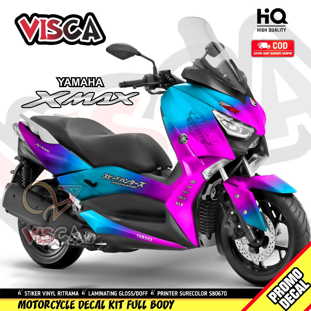 Decal XMAX 250 Full Body Dekal XMAX 250 Stiker XMAX 250 Variasi Full Body Striping XMAX 250 Variasi 