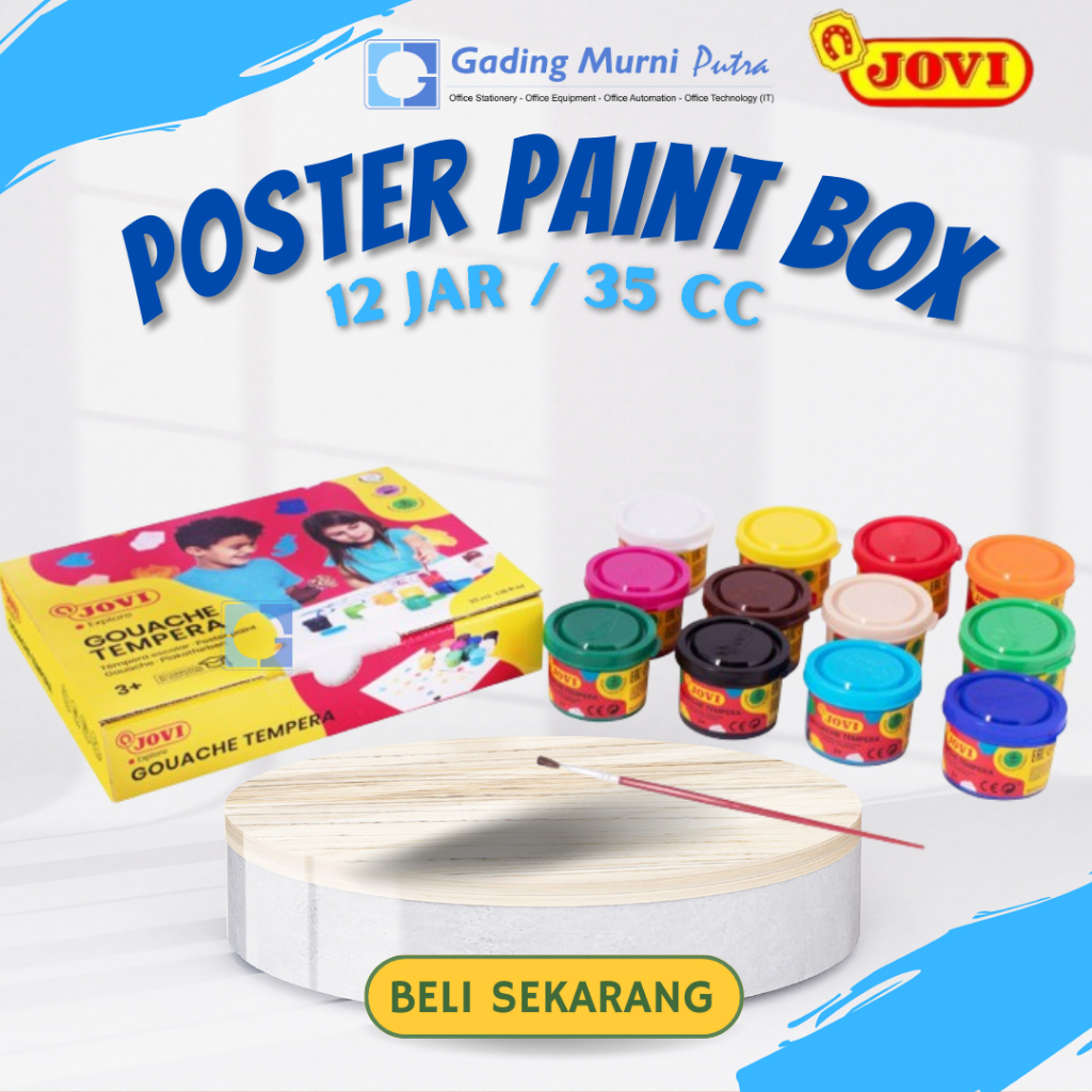 

JOVI POSTER PAINT / GOUACHE TEMPERA BOX 12 JAR 35 CC / 512