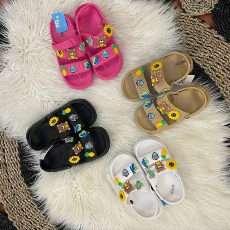 Sandal Anak Slop 2 Ban Karakter Breslin 8050 Size 37-40 Sandal Gunung Jelly Kekinian