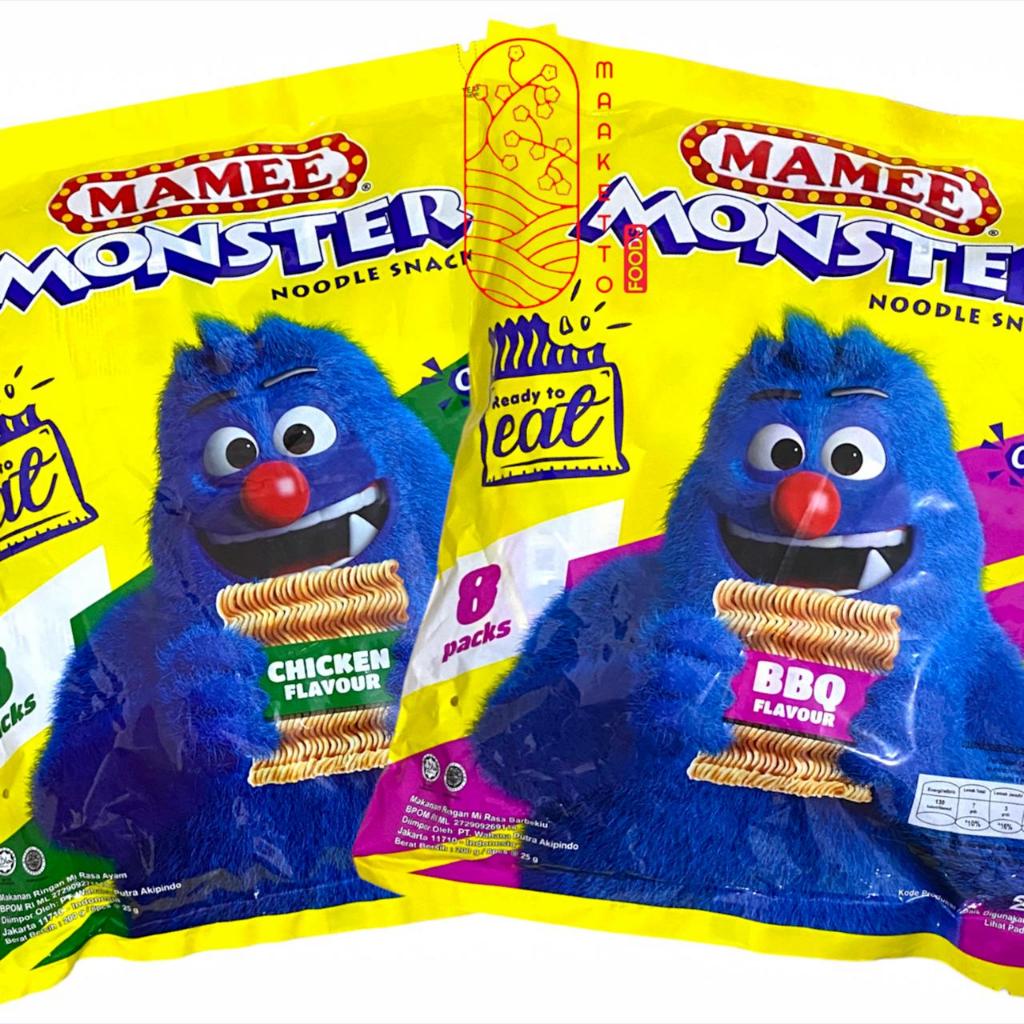 

Mamee Monster Noodle Snack / Mame Mami Mie Monster Chicken BBQ 200gr