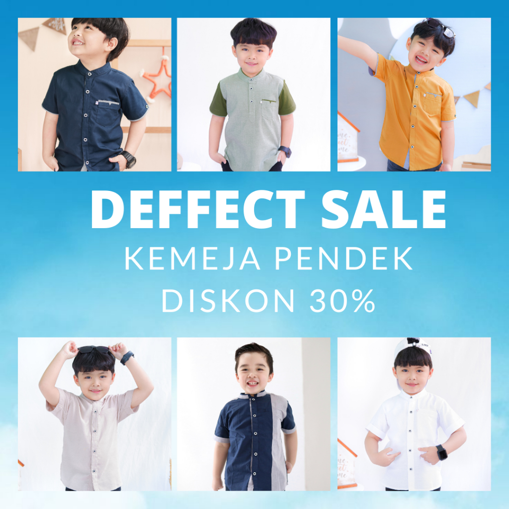 (DEFECT/RIJECT) Kemeja Anak Lengan Pendek Lily And Clark