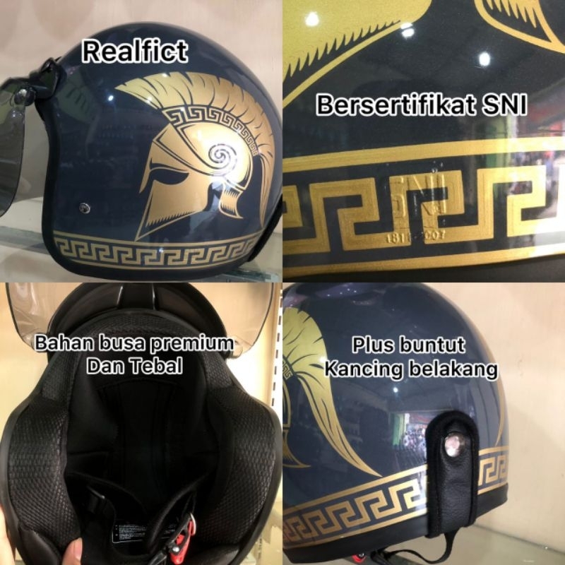 HELM BOGO DEWASA CUSTOM SNI BUSA TEBAL MOTIF