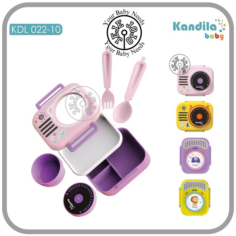 Kandila Baby KDL022-10 Lunch Box 680ml - Kotak Bekal + Spoon & Fork / Sendok Garpu