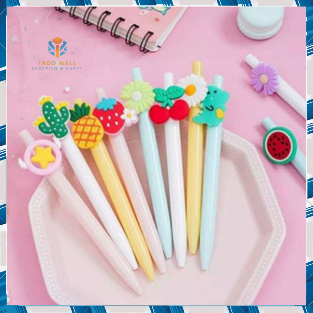 

Pena Gel Pulpen Karakter Tinta Hitam Alat Tulis Tanda Tangan 0.5mm kantor Indomall