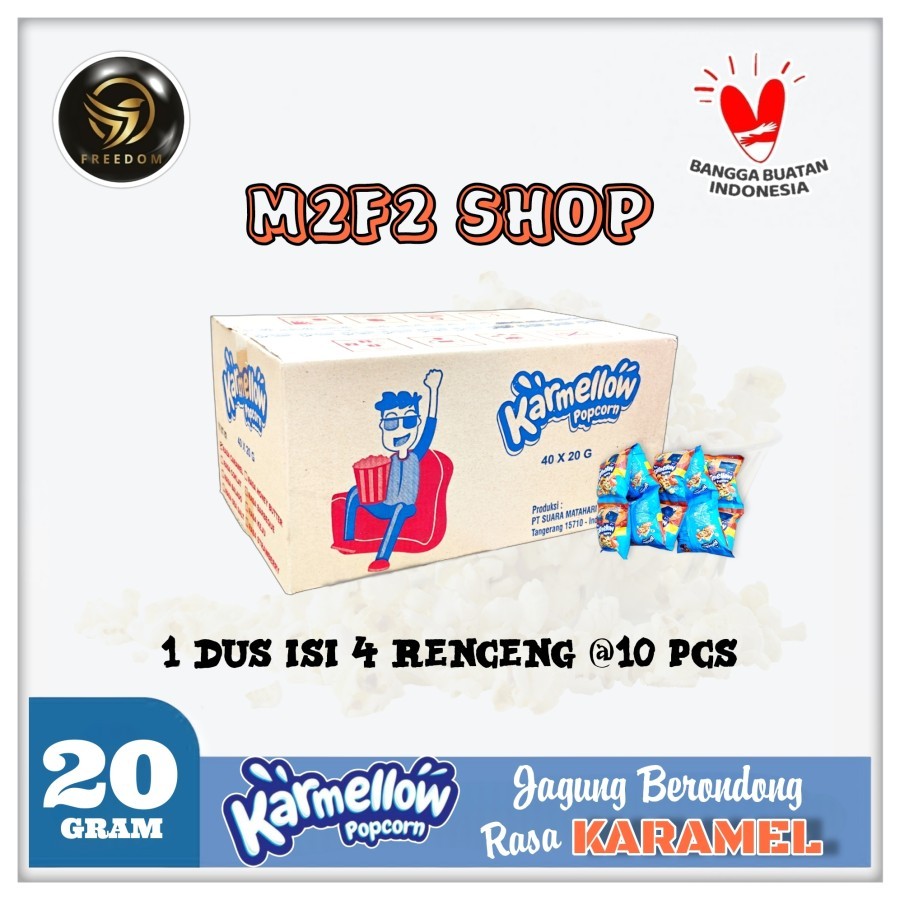 

Karmellow Popcorn Jagung Berondong Karamel | Caramel Sachet - 20 gr (Kemasan Karton)