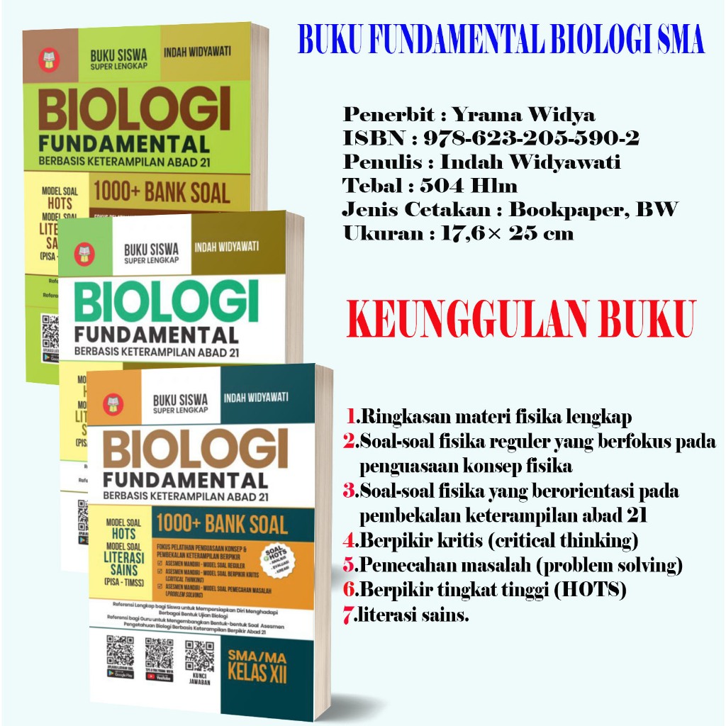 BUKU RINGKASAN MATERI DAN LATIHAN SOAL FUNDAMENTAL BIOLOGI SMA KELAS X/10-BUKU RINGKASAN MATERI DAN 