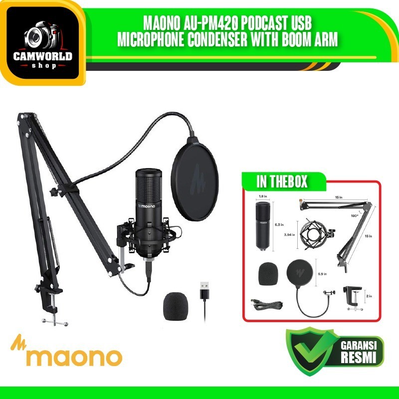 Maono AU PM420 USB Podcast Microphone