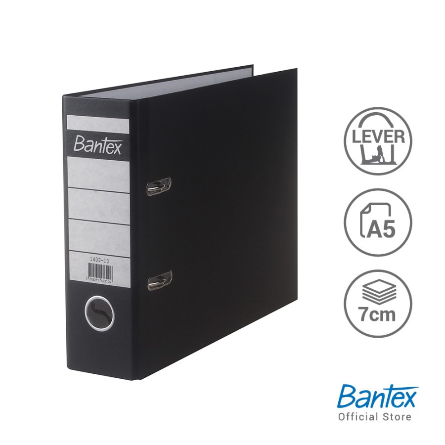 

Bantex Lever Arch File Ordner Economic A5 / Kwitansi 7cm Black #1403 (DUS)