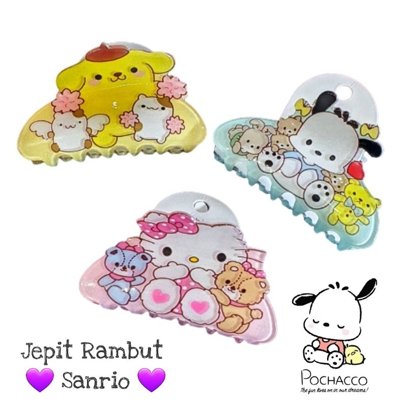 Jepit rambut pompompurin pochacoo hellokitty