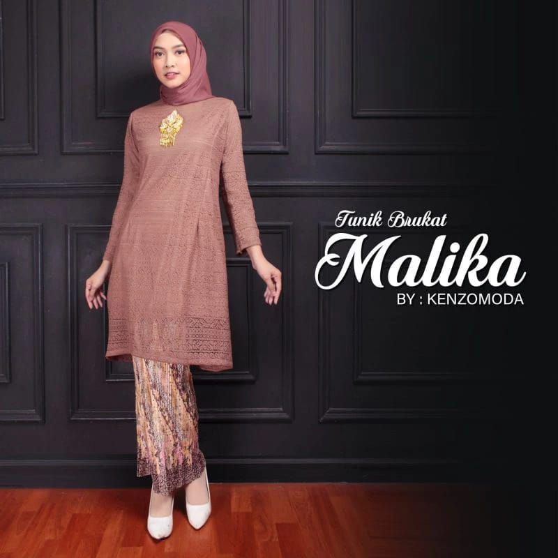 Set Baju Kurung Brokat Malika/Tunik Brokat/Baju Kurung Melayu Varian terbaru